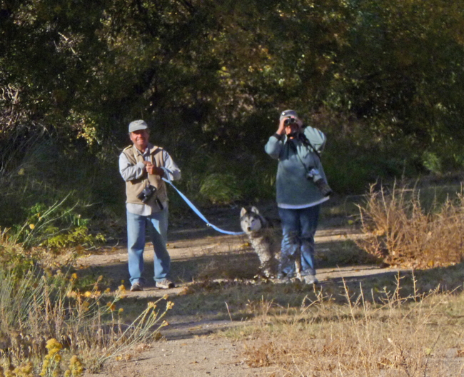 Jim, Debby, and Smokey Parker in Birchim Canyon, October 2010. Photo by Tom Heindel.