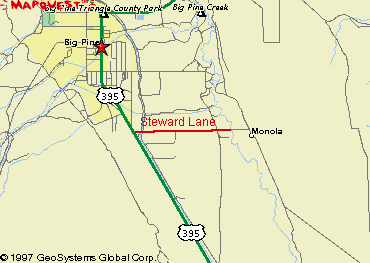 map to Warren and Klondike Lakes