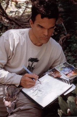 Jack Laws painting in the field